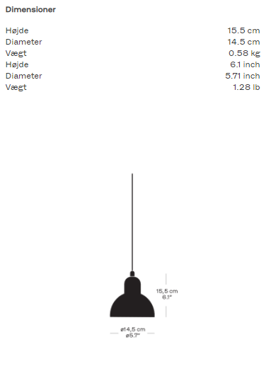 KAISER Idell™ 6722-P Pendel Smooth Slate - DEMO