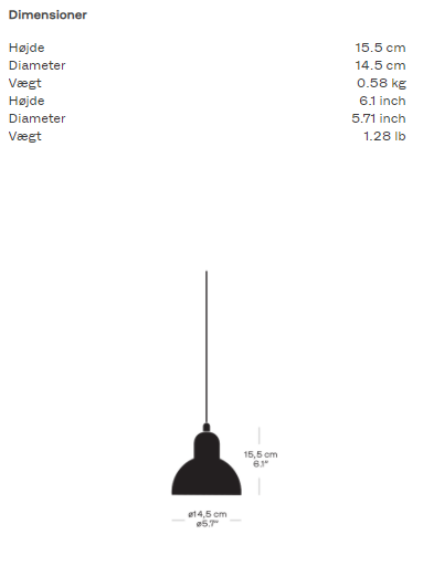 KAISER Idell™ 6722-P Pendel Smooth Slate