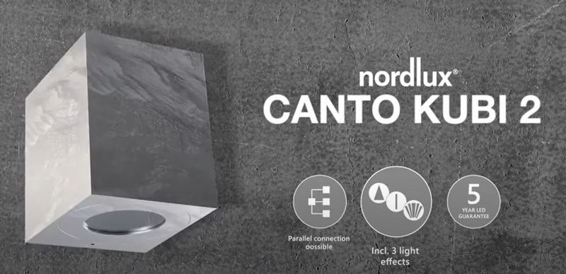 Nordlux - Canto Kubi 2 Væglampe, Grå