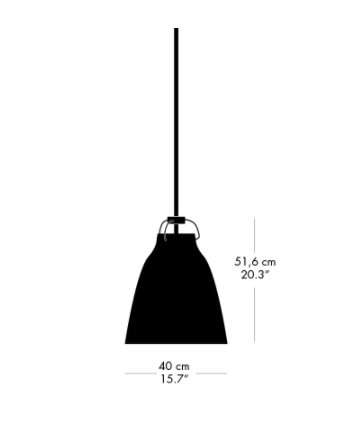Caravaggio™ Matt P3 Pendel Mørk Marineblå