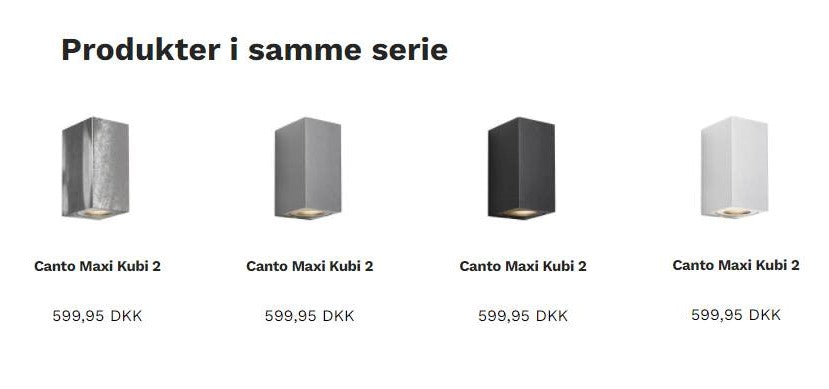Nordlux - Canto Maxi Kubi 2 Væglampe Sort Seaside
