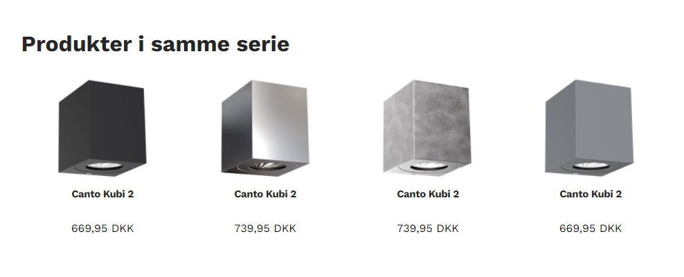 Nordlux - Canto Kubi 2 Væglampe, Grå