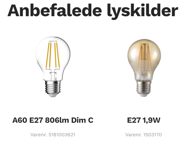 Nordlux - Disa E27 Pendel, Amber