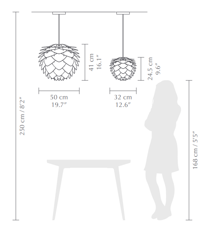 UMAGE Silvia Medium Ø50 Lampeskærm, Sort