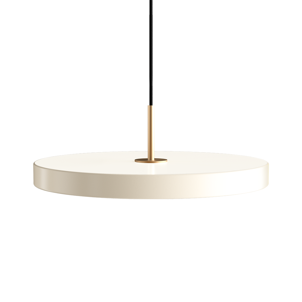 UMAGE - Asteria Medium Ø43 Pendel m. Messing Top, Perle Hvid