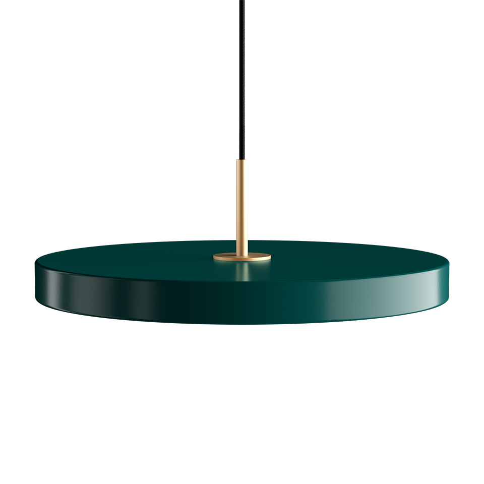 UMAGE - Asteria Medium Ø43 Pendel m. Messing Top, Skovgrøn