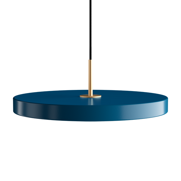 UMAGE - Asteria Medium Ø43 Pendel m. Messing Top, Petroleum Blå