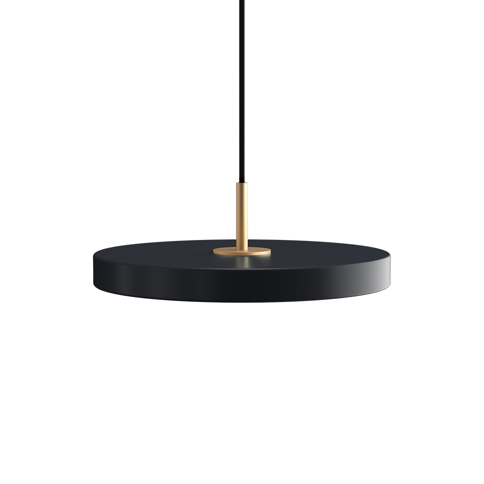 UMAGE - Asteria Mini Ø31 Pendel m. Messing Top, Antracit Grå