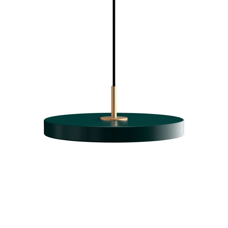UMAGE - Asteria Mini Ø31 Pendel m. Messing Top, Skovgrøn