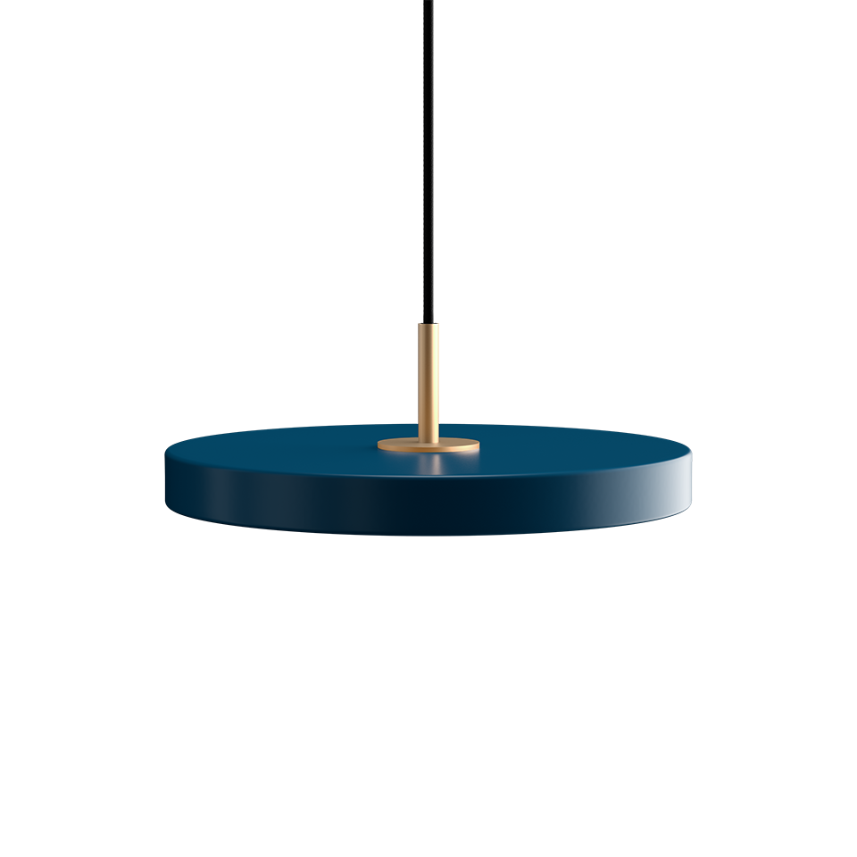 UMAGE - Asteria Mini Ø31 Pendel m. Messing Top, Petroleum Blå