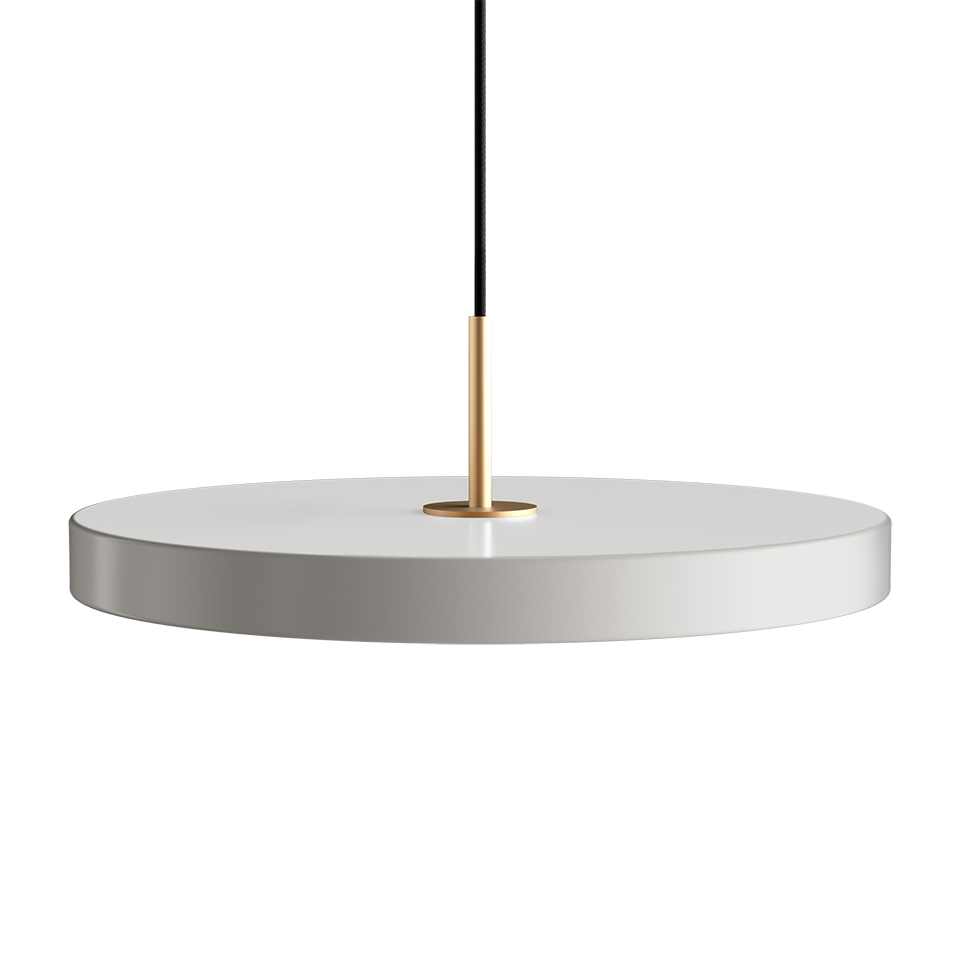 UMAGE - Asteria Medium Ø43 Pendel m. Messing Top, Diset Grå