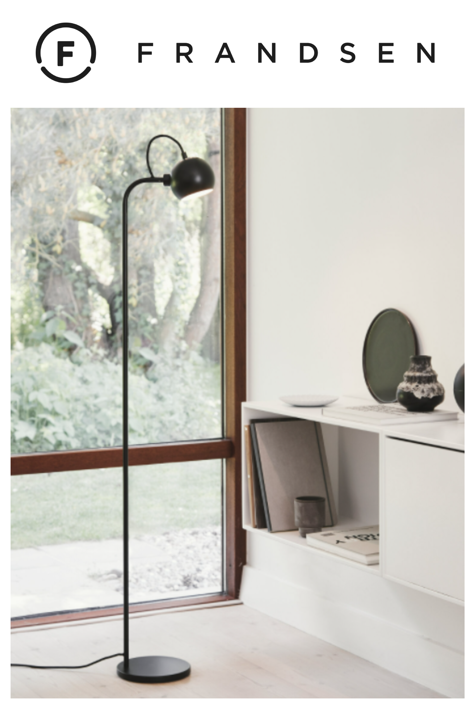 Ball Gulvlampe Ø12 Glossy Pale Grey