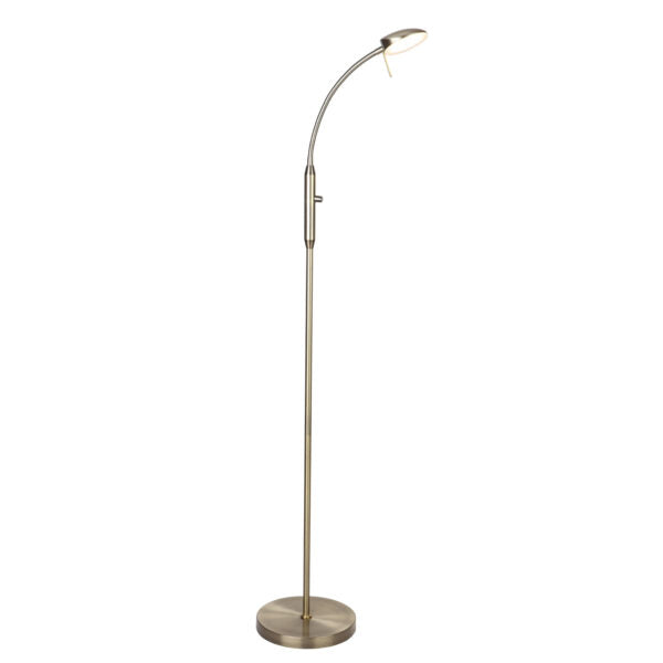 Vegas Gulvlampe 1-arm Dæmper Antique Messing - Halo Design