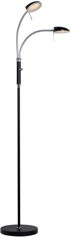 Vegas Gulvlampe LED Sort 2 arme - Halo Design