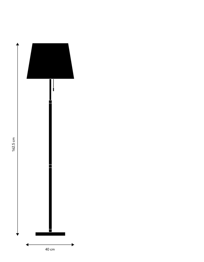 Frandsen - VENICE Gulvlampe ø40, Sort/Krom