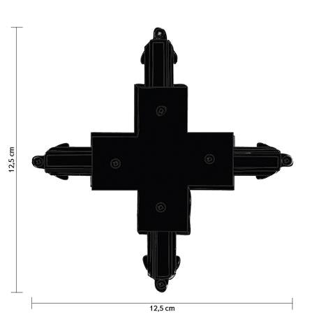 X-stykke 4-vejs til Halo Track Sort - Halo Design
