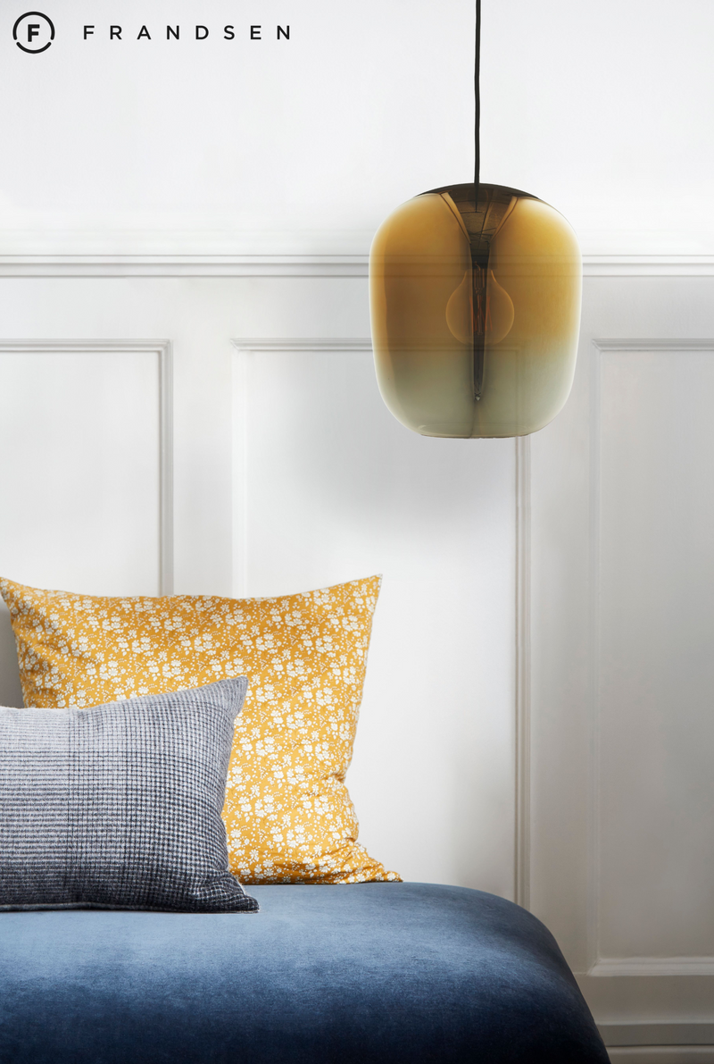 Frandsen - OMBRE Glas Pendel Ø35, Guld/Grå Platin